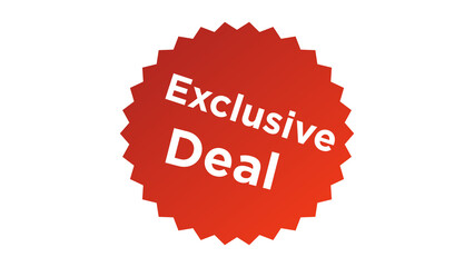 Exclusive Deal Authentic sticker design. Graphic stamp cutout