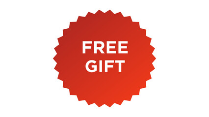 Free Gift Authentic sticker design. Graphic stamp cutout