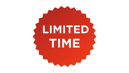 Limited time sticker design. Graphic stamp cutout