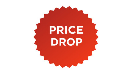 Price drop Authentic sticker design. Graphic stamp cutout