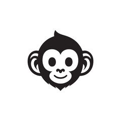 monkey face vector illustration