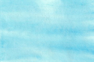 Watercolor blue background. Paper painted with watercolors.