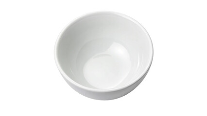 White Ceramic Bowl Isolated on Transparent Background