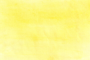 Watercolor yellow background. Paper painted with watercolors.