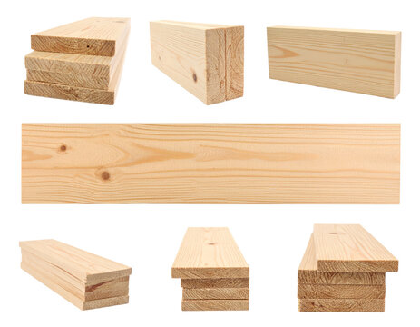 Compilation Of Firefly 2x4 Wood Boards Isolated On A Transparent Background With Various Perspectives Showcasing Natural Wood Grain And Texture