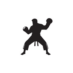 martial arts silhouettes