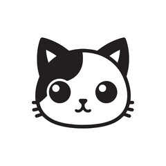 black cat with big eyes