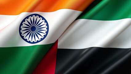 India and UAE Dubai flag together for tour