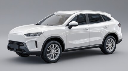 Naklejka premium White SUV electric car