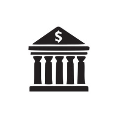 vector illustration of a bank outer side