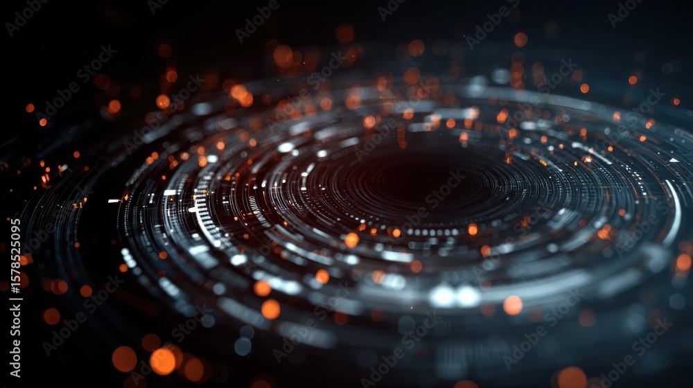 Aufkleber abstract infographics visualization. big data code representation. futuristic network or business an