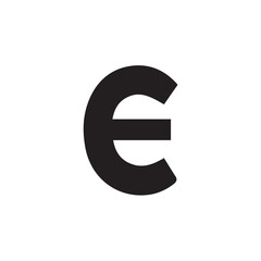 euro symbol on white background 