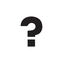question mark on white background