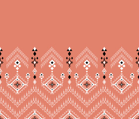 Ethnic abstract background. Seamless pattern in tribal, folk embroidery, and Thai style. Aztec geometric art ornament print.Design for carpet, wallpaper, clothing, wrapping, fabric, cover, textile 