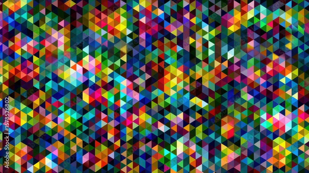 Poster abstract colorful mosaic seamless vector background. graphic pattern with rhombus elements. vector s