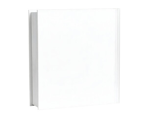 Blank white book cover studio shot