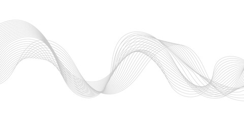 Dynamic abstract wave of thin, flowing lines in a vibrant gradient of yellow, green, purple, and teal, creating an energetic pattern on a clean white background.