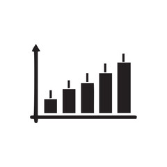 business graph on white background