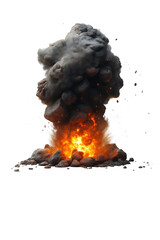 Massive Explosion with Fireball and Smoke – Realistic Visual Effects Element