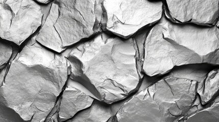 Silver stone background. Space for text. Textured surface.
