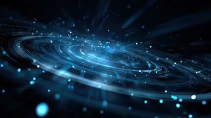 Obraz premium Stylish blue technology lights background