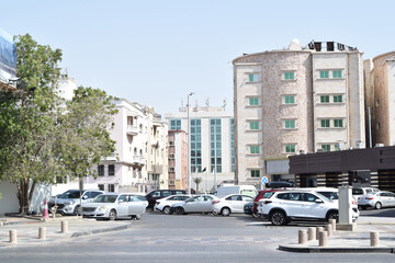 Fototapeta premium Cityscape of Al Hamra, Jeddah, Saudi Arabia