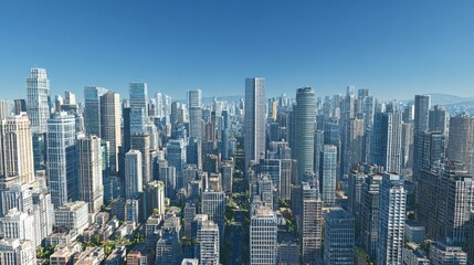 Fototapeta premium There are many tall buildings in large cities