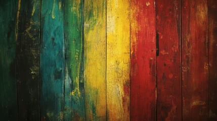 Colorful painted wooden planks background texture.