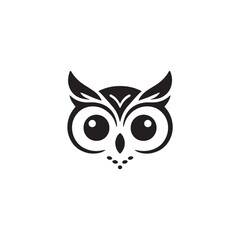 Obraz premium vector illustration of owl face