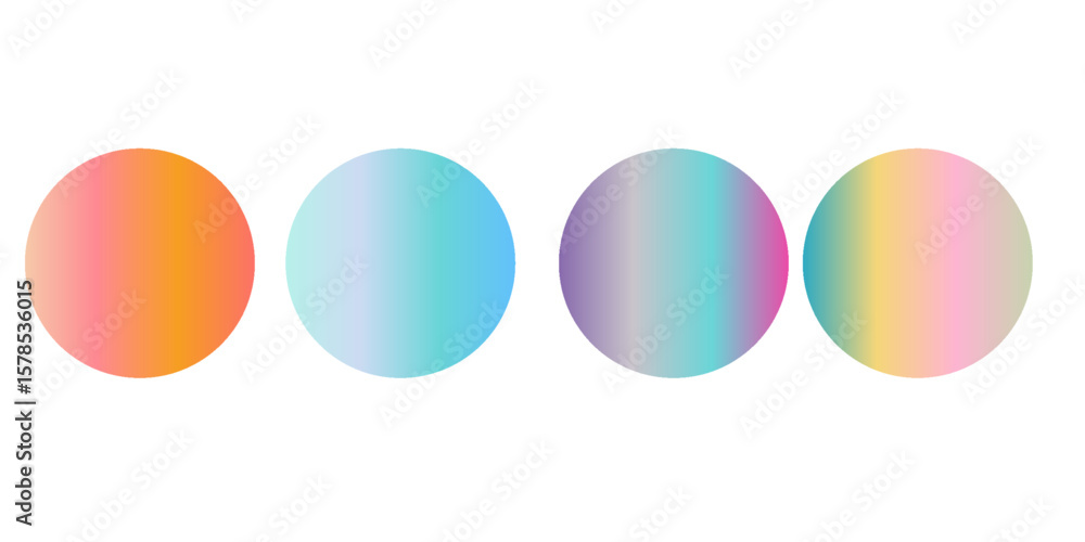 Poster gradient circle background. abstract vector watercolor form isolated on transparent background.eps10