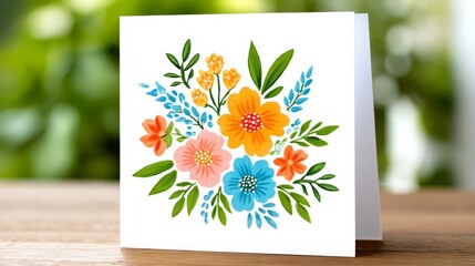 Beautiful Floral Arrangement Greeting Card for Get Well Soon Message