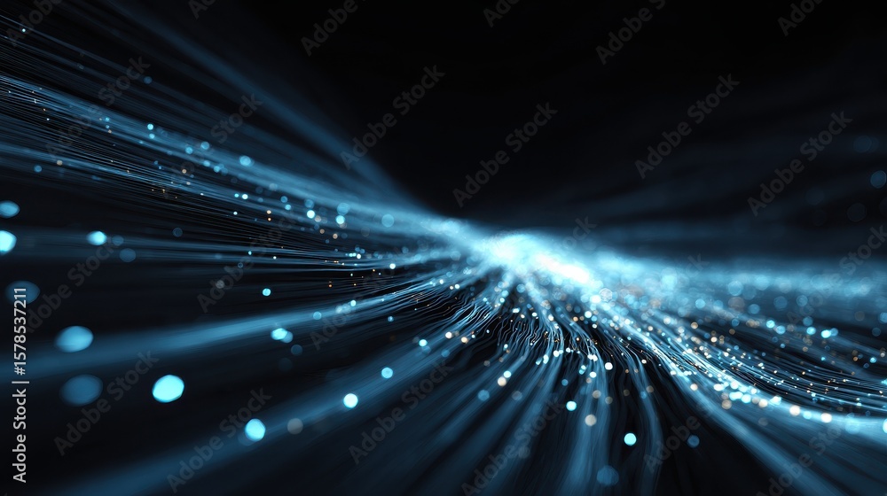 Poster big data flow technology and science vector background, tech abstraction with lines electronics and 