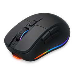 3D Icon of Mechanical Gaming Mouse with RGB Strip and Active Sensor