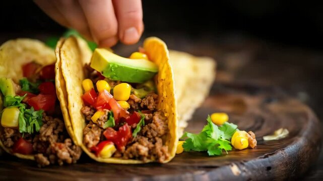Delicious Ground Beef Tacos. (2)