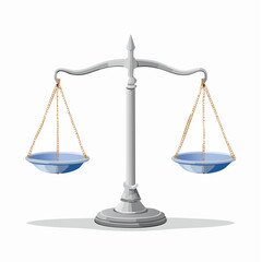 balanced scale representing justice and law