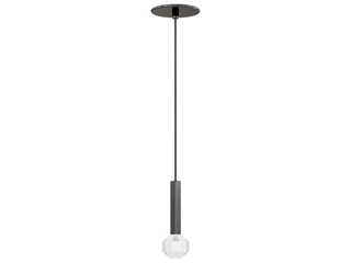 JOULLE 01-001 , Brass -Black-Silver / Clear crystal , Elegant Lighting Fixture Against white bachground 
