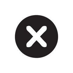 Obraz premium cross button on the white background