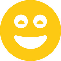Fototapeta premium Vector art of a yellow smiling face emoji conveys happiness and positive emotions 