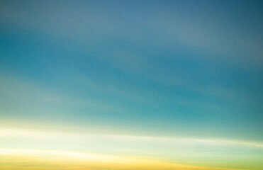 Sky sunset evening sunrise cloud weather dramatic landscape goldent and indigo color gradient pastel horizon, twilight yellow golden reflection morning nature environment energy ecosystem change