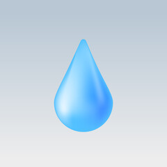 Simple blue water drop — minimal vector icon on white background