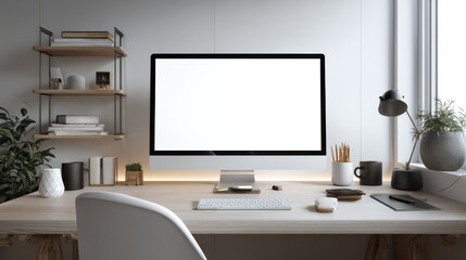 Modern workspace design home office interior photography minimalist environment contemporary viewpoint productivity concept