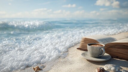 Relax at the beach coffee book publication.