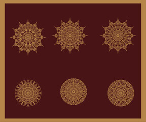 Circular pattern in the form of a mandala. Henna tattoo mandala. Mehndi style. Decorative pattern in oriental style. Figure mandala for coloring.