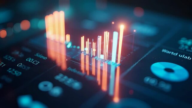Innovative Economic Insights: Evaluating Market Data & Fiscal Metrics for Strategic Financial Planning - Photo Stock Concept