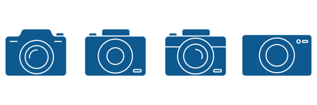 Camera icon set. photo camera icon.  camera line icon, photo snap camera line art symbol vector .  