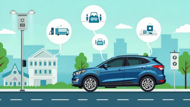 Electric Vehicle Subsidies: Infographics & Digital Visualizations Showcasing Government Support for EV Adoption - High Quality Stock Photo