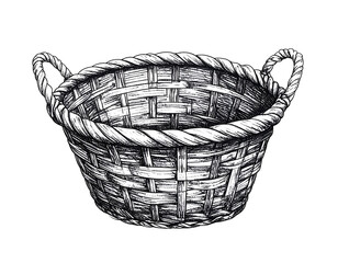 Wicker Basket Illustration