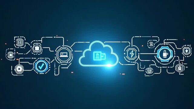Comprehensive Cloud API Solution: Secure Data Exchange, Efficient Service Orchestration, Streamlined Application Connectivity for Enterprises - Photo Stock Concept with Empty Space