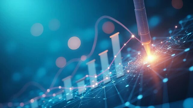 Define Clear Mid-Year Strategic Goals with Impactful Photostock Visuals & Analytics to Guide Corporate Objectives & Performance Benchmarks in Photo Stock Concept