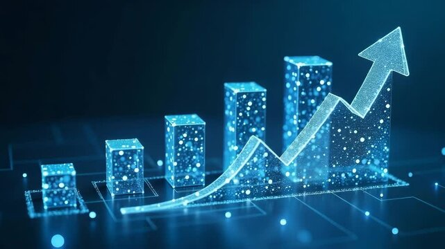 Strategic Mid-Year Business Growth Plans: Leveraging Dynamic Photo Stock Visuals & Data Analytics for Corporate Expansion & Innovation - Conceptual Framework with Left Space